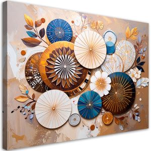Obraz nowoczesny do salonu, Abstrakcja Koła w stylu Boho Beżowy 100×70 779791 Obraz nowoczesny do salonu, Abstrakcja Koła w stylu Boho Beżowy 100×70 779791