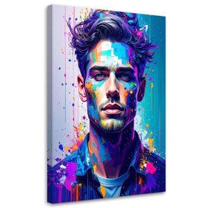 Obraz nowoczesny do salonu, Abstrakcja Portret Mężczyzny 80×120 780503 Obraz nowoczesny do salonu, Abstrakcja Portret Mężczyzny 80×120 780503