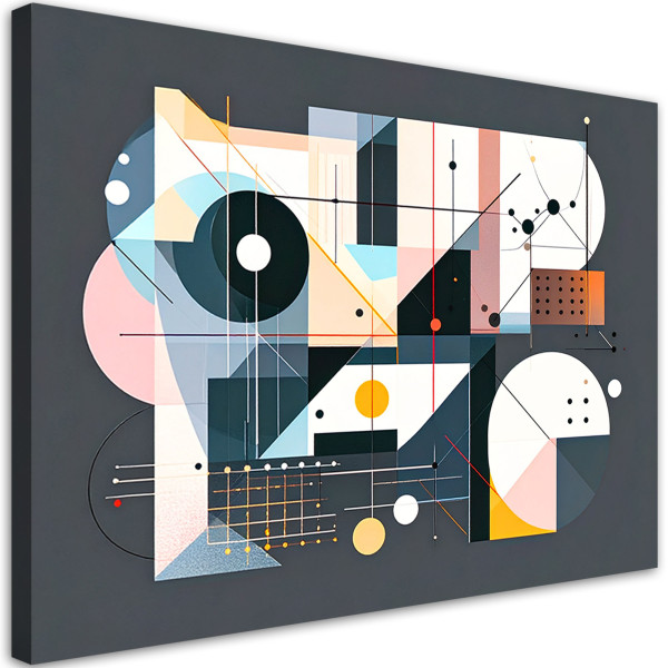 Obraz nowoczesny do salonu biura, Bauhaus Abstrakcja 100x70 779625