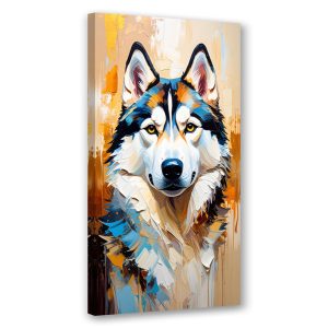 Obraz nowoczesny do salonu biura, Husky syberyjski Pies Zwierzę 60×120 778370 Obraz nowoczesny do salonu biura, Husky syberyjski Pies Zwierzę 60×120 778370