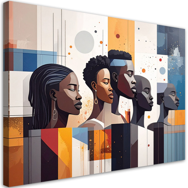 Obraz nowoczesny do salonu biura kuchni, Ludzie Afryka Abstrakcja 100x70 778909