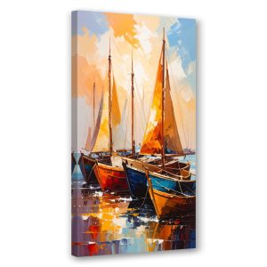 Obraz nowoczesny do salonu biura, Statki Łodzie w porcie morskim 60×120 779960 Obraz nowoczesny do salonu biura, Statki Łodzie w porcie morskim 60×120 779960