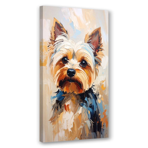 Obraz nowoczesny do salonu biura, Yorkshire terrier Pies Zwierzę 60x120 781120