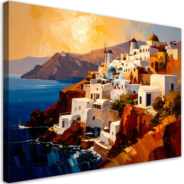 Obraz nowoczesny do salonu, Santorini Grecja Krajobraz 60x40 780400