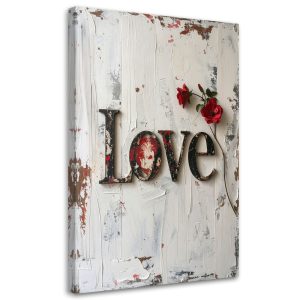 Obraz nowoczesny do salonu sypialni biura, Napis Love w stylu retro 40×60 889491 Obraz nowoczesny do salonu sypialni biura, Napis Love w stylu retro 40×60 889491