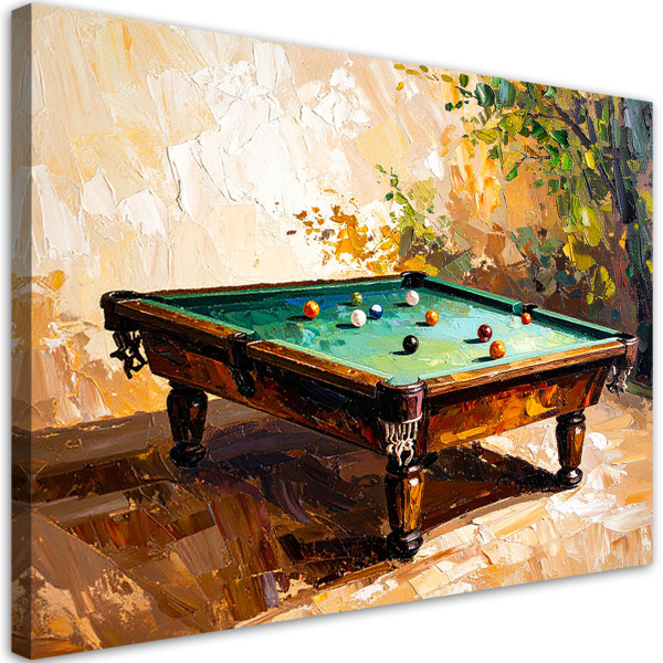 Obraz nowoczesny na ścianę do biura salonu, Stół bilardowy 45x30 887386