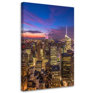 Obraz Nowy Jork w nocy do salonu biura sypialni 20×30 996088 Obraz Nowy Jork w nocy do salonu biura sypialni 20×30 996088