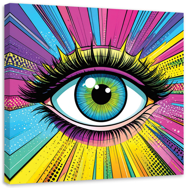 Obraz Oko kobiety w stylu pop art do salonu sypialni kuchni biura 20x20 995735