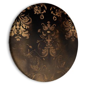 Obraz owalny Ornamenty barokowe 80 x 80 cm 603686 Obraz owalny Ornamenty barokowe 80 x 80 cm 603686