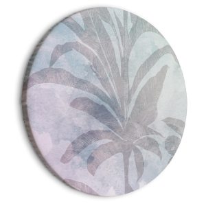 Obraz owalny Palmy we mgle 80 x 80 cm 600868 Obraz owalny Palmy we mgle 80 x 80 cm 600868