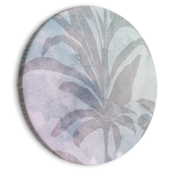 Obraz owalny Palmy we mgle 80 x 80 cm 600868