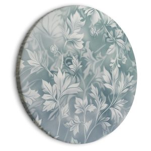 Obraz owalny Przetarte wzory roślinne 80 x 80 cm 599516 Obraz owalny Przetarte wzory roślinne 80 x 80 cm 599516