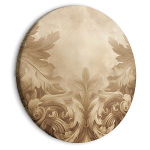 Obraz owalny Rzeźbione ornamenty 40 x 40 cm 605651 Obraz owalny Rzeźbione ornamenty 40 x 40 cm 605651