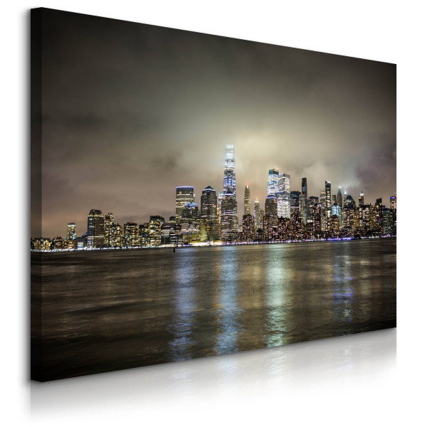 Obraz Panorama Nowego Jorku Nocą 100x70cm 650563