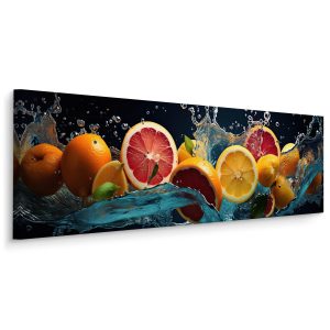 Obraz Panoramiczny Cytrusy W Wodzie 145x45cm 186579 Obraz Panoramiczny Cytrusy W Wodzie 145x45cm 186579