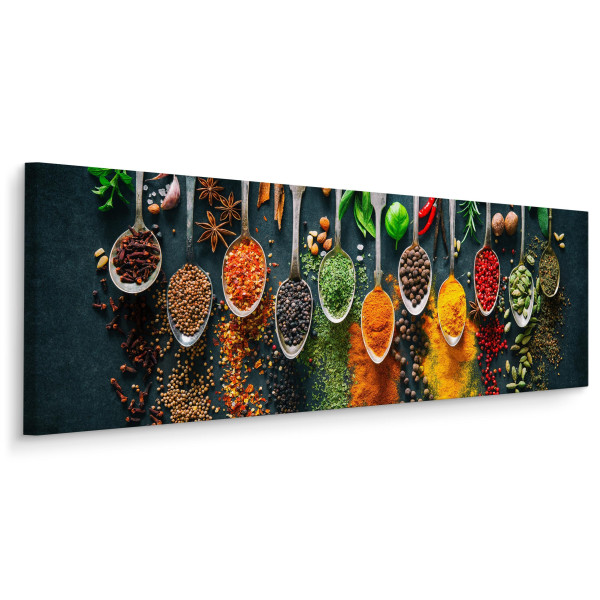 Obraz Panoramiczny Łyżki Z Ziołami i Przyprawami 145x45cm 186586