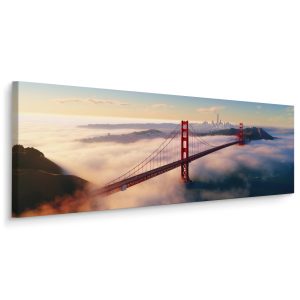 Obraz Panoramiczny Most Golden Gate We Mgle 145x45cm 186561 Obraz Panoramiczny Most Golden Gate We Mgle 145x45cm 186561