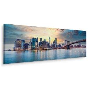 Obraz Panoramiczny Nowojorska Panorama 145x45cm 186568 Obraz Panoramiczny Nowojorska Panorama 145x45cm 186568