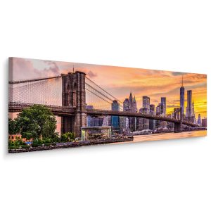 Obraz Panoramiczny Wieczorna Panorama Nowego Jorku 145x45cm 186576