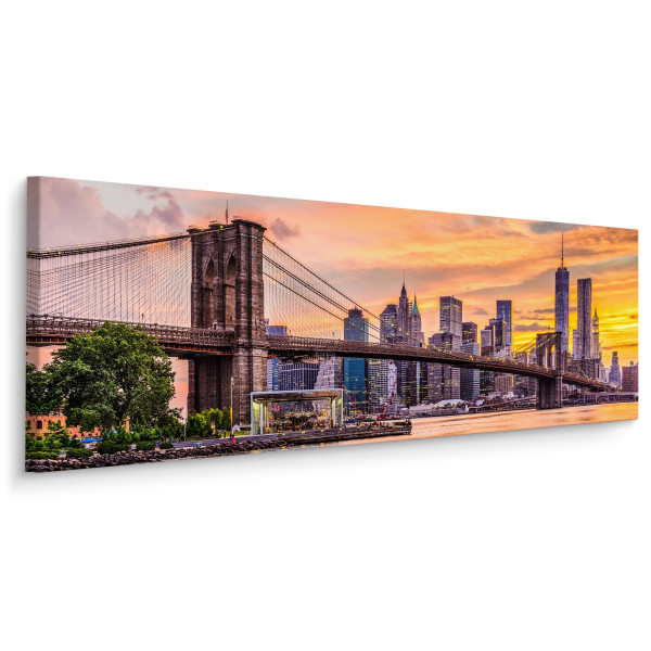 Obraz Panoramiczny Wieczorna Panorama Nowego Jorku 145x45cm 186576
