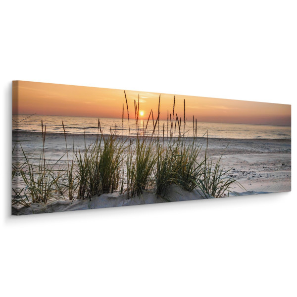 Obraz Panoramiczny Zachód Słońca Na Plaży 145x45cm 186580