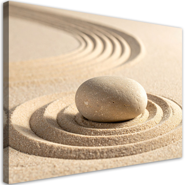 Obraz Piasek plaża kamień zen spa do salonu sypialni kuchni biura 100x70 995791