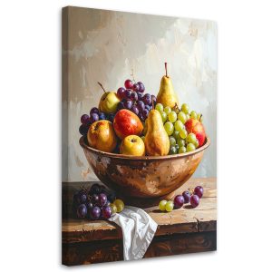 Obraz pionowy do kuchni jadalni, Martwa natura owoce 70×100 887467