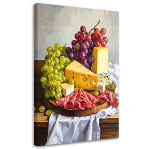 Obraz pionowy do kuchni jadalni restauracji, Deska wędlin i serów 40×60 886592 Obraz pionowy do kuchni jadalni restauracji, Deska wędlin i serów 40×60 886592