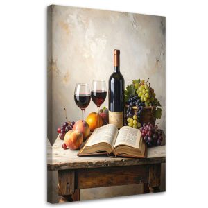 Obraz pionowy do salonu biura kuchni, Wino winogron martwa natura 20×30 890229 Obraz pionowy do salonu biura kuchni, Wino winogron martwa natura 20×30 890229