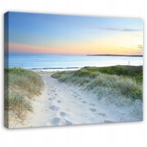Obraz Plaża Niebieski Na Płótnie Do Sypialni Salonu 120×80 961971