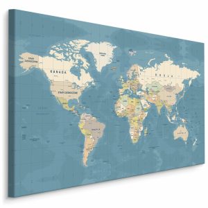 Obraz Polityczna Mapa Świata 30x20cm 102749 Obraz Polityczna Mapa Świata 30x20cm 102749