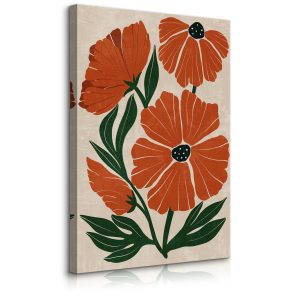Obraz Pomarańczowe Maki W Stylu Boho 40x50cm 342147 Obraz Pomarańczowe Maki W Stylu Boho 40x50cm 342147