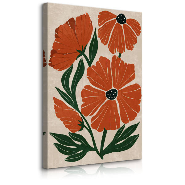 Obraz Pomarańczowe Maki W Stylu Boho 40x60cm 342122