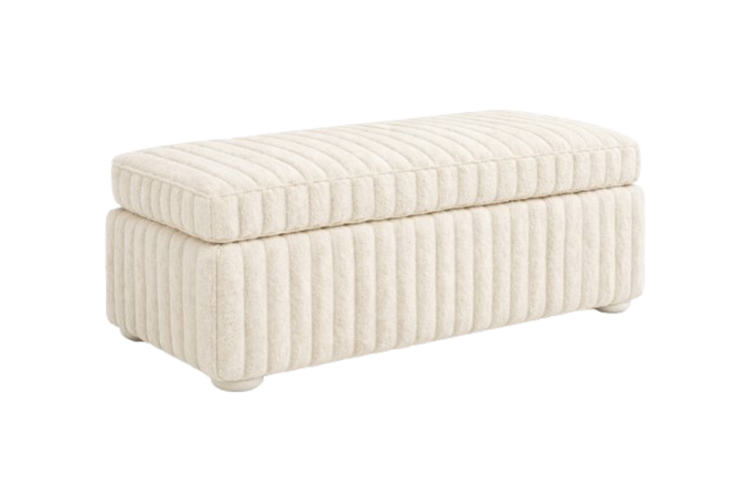 Pufa ze schowkiem 70x30 Tapicerowana Skrzynia Otwierana Śmietankowy 1005156
