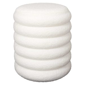 Pufa ze schowkiem BLOOM bouclé Biała 37×43,5 cm 774604 Pufa ze schowkiem BLOOM bouclé Biała 37×43,5 cm 774604