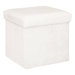 Pufa ze schowkiem Ezzio, materiał z efektem boucle 99689 Pufa ze schowkiem Ezzio, materiał z efektem boucle 99689