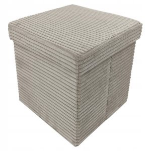 Pufa ze schowkiem siedzisko tapicerowana otwierana elegancka Lampas taupe 758985 Pufa ze schowkiem siedzisko tapicerowana otwierana elegancka Lampas taupe 758985