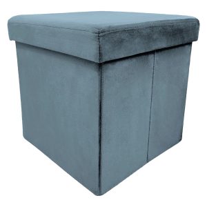 Pufa ze schowkiem siedzisko tapicerowana otwierana elegancka Perfect morski 758975 Pufa ze schowkiem siedzisko tapicerowana otwierana elegancka Perfect morski 758975
