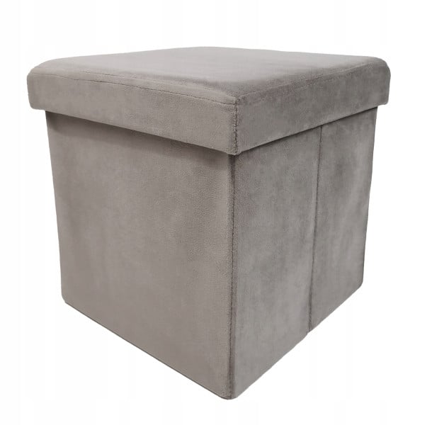 Pufa ze schowkiem siedzisko tapicerowana otwierana elegancka Perfect toupe 758974