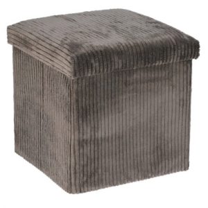 Pufa ze schowkiem sztruksowa TOBO, 38 x 38 x 38 cm 656920 Pufa ze schowkiem sztruksowa TOBO, 38 x 38 x 38 cm 656920