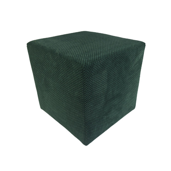 Pufa ZEFIR DOT welurowa 40x40 cm kwadratowa miękka salon butelkowa zieleń 795143