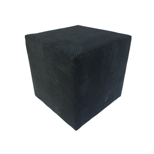 Pufa ZEFIR DOT welurowa 40x40 cm kwadratowa miękka salon czarna 795135