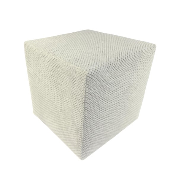 Pufa ZEFIR DOT welurowa 40x40 cm kwadratowa miękka salon jasno beżowa 798357