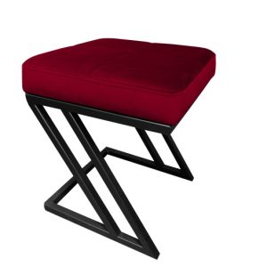 Pufa ZETA tkanina Welur loft ławka podnóżek metal 93892 Pufa ZETA tkanina Welur loft ławka podnóżek metal 93892