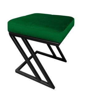 Pufa ZETA tkanina Welur loft ławka podnóżek metal 94007 Pufa ZETA tkanina Welur loft ławka podnóżek metal 94007