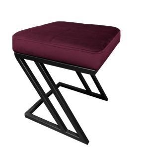 Pufa ZETA tkanina Welur loft ławka podnóżek metal 94008 Pufa ZETA tkanina Welur loft ławka podnóżek metal 94008