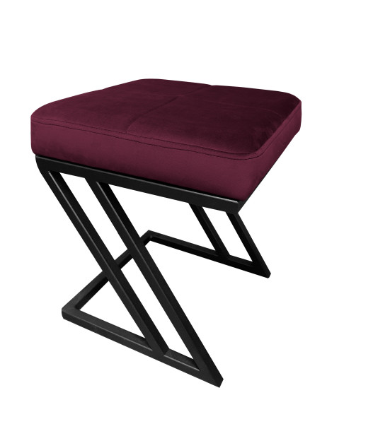 Pufa ZETA tkanina Welur loft ławka podnóżek metal 94008