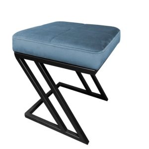 Pufa ZETA tkanina Welur loft ławka podnóżek metal 94017 Pufa ZETA tkanina Welur loft ławka podnóżek metal 94017