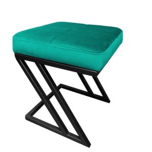 Pufa ZETA tkanina Welur loft ławka podnóżek metal 94023 Pufa ZETA tkanina Welur loft ławka podnóżek metal 94023