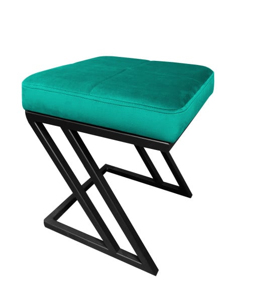 Pufa ZETA tkanina Welur loft ławka podnóżek metal 94023